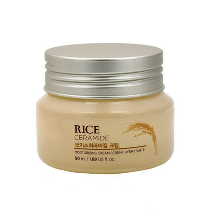 The Face Shop Rice & Ceramide Moisturizer - Korean Day Cream for Barrier Repair & Glass Skin Glow (50ml)