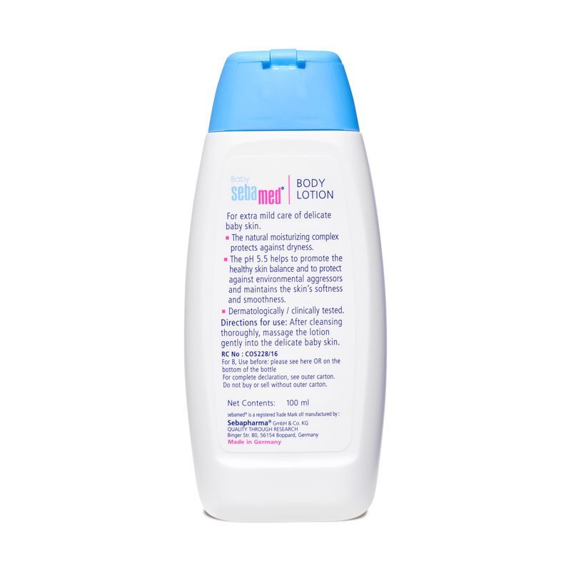 Sebamed Baby Body Lotion, PH 5.5, Camomile & Allantoin, Dermatalogically Tested, Sensitive Skin (100ml)