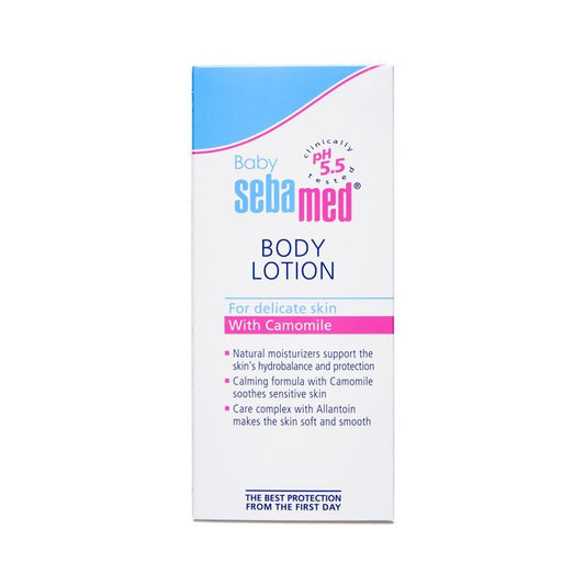 Sebamed Baby Body Lotion, PH 5.5, Camomile & Allantoin, Dermatalogically Tested, Sensitive Skin (100ml)