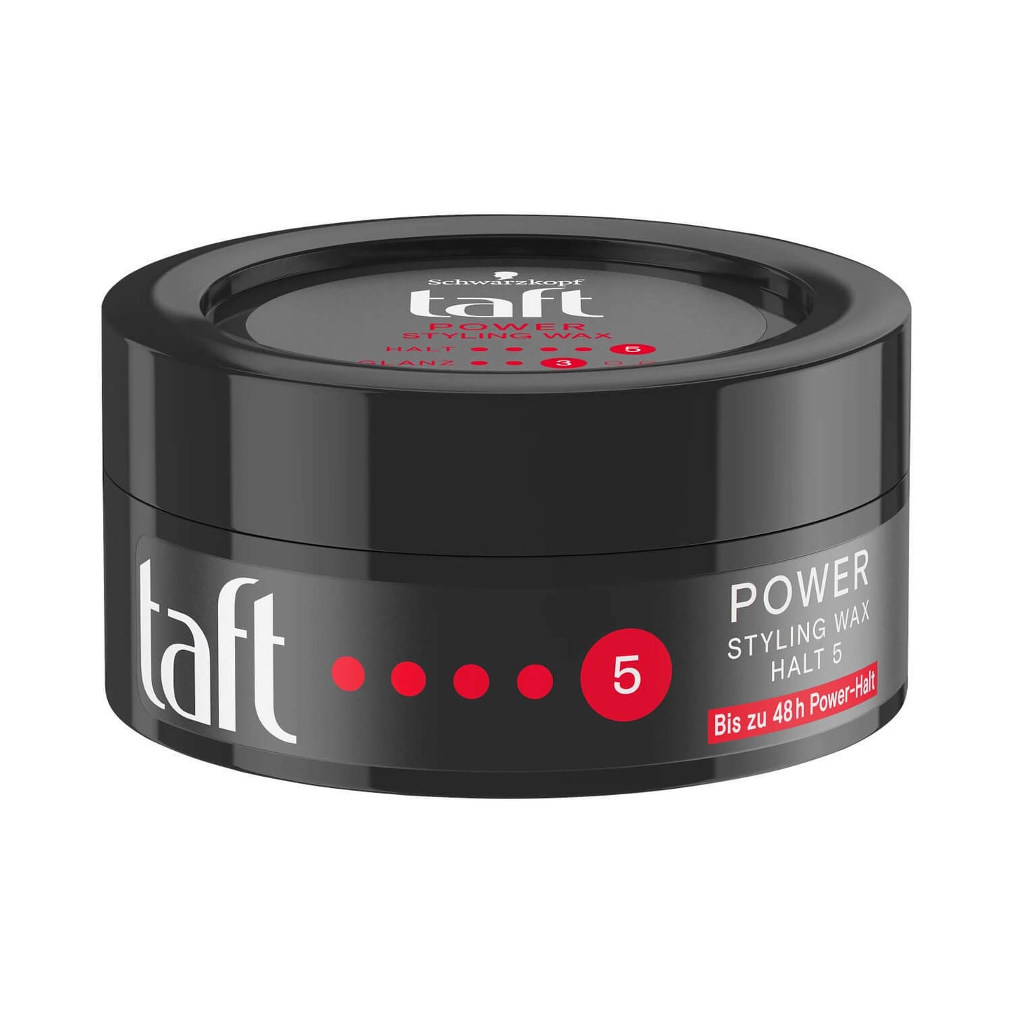 Schwarzkopf Taft Power Styling Hair Wax For Shine And Glossy Hair, Hold 5 Up to 48 Hours 75ml