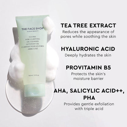 The Face Shop Tea Tree Pore Clarifying Gel Cleanser 100ml