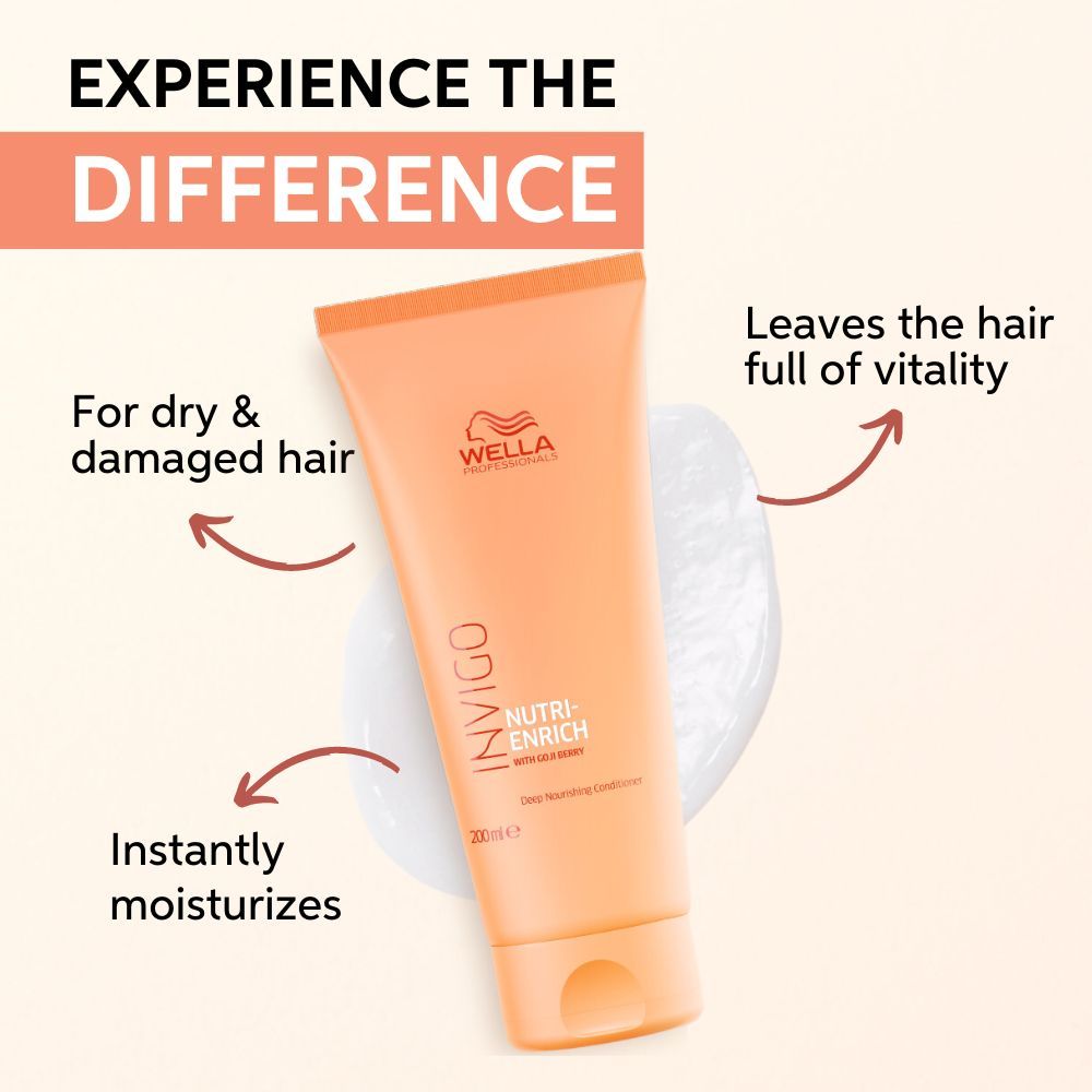 Wella Professionals Invigo Nutri-Enrich Conditioner For Dry, Frizzy & Damaged Hair With Goji Berry (200ml)